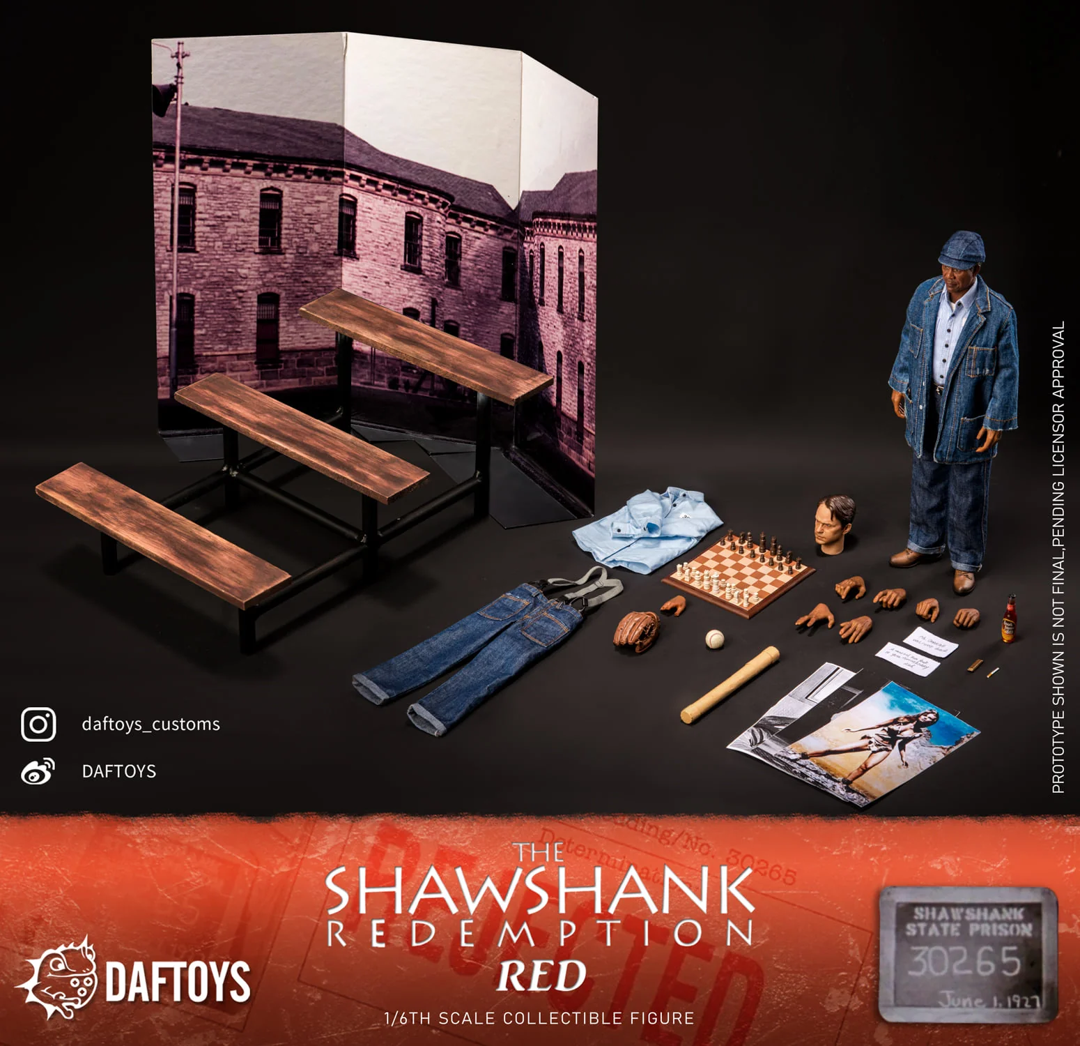 Daftoys F020 The Shawshank Redemption Ellis Boyd Redding (Red) 1/6 figure set - Image 14