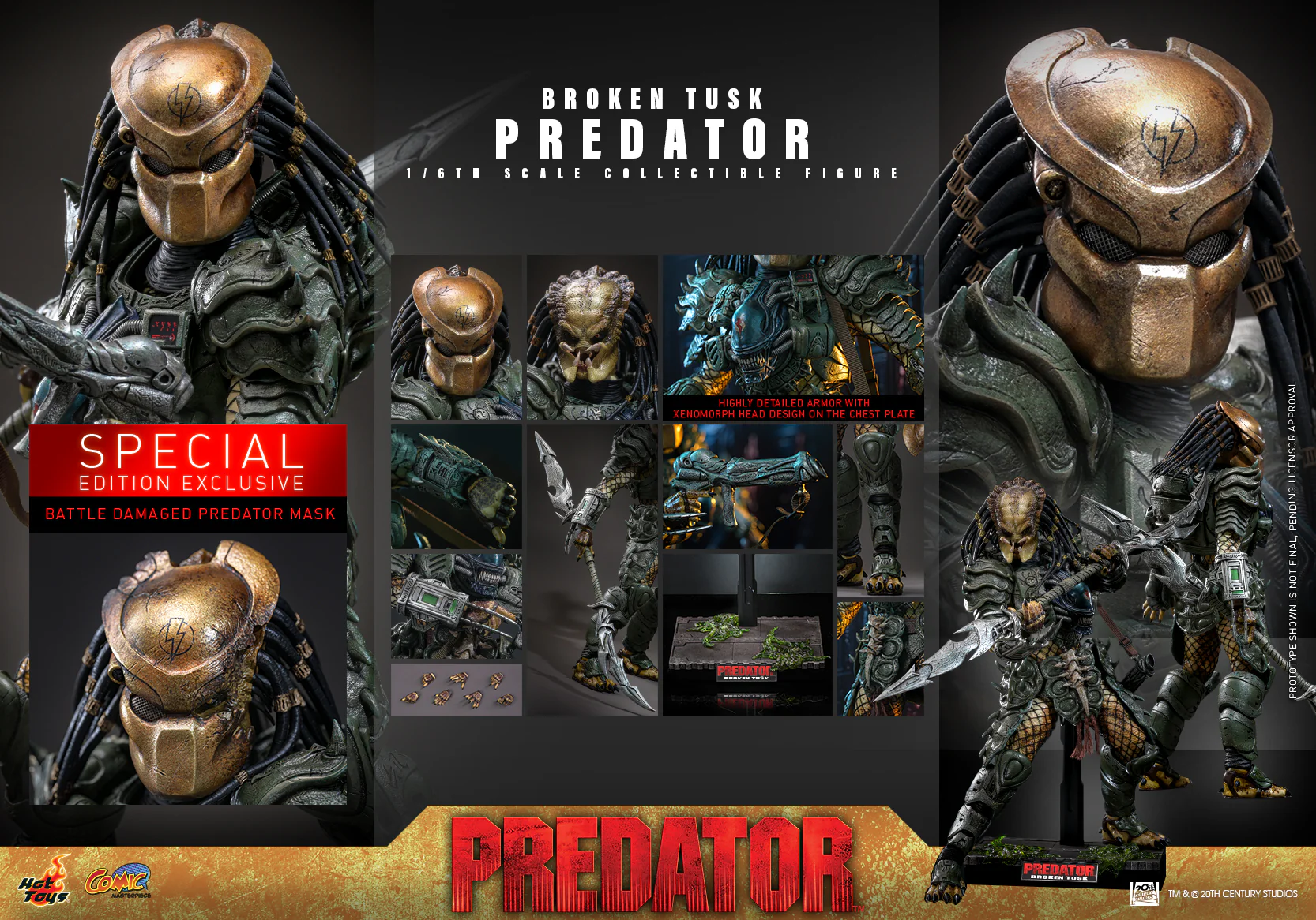 Preorder! Hot Toys CMS029B Predator 1/6th scale Broken Tusk Predator Collectible Figure (Special Edition) - Image 28