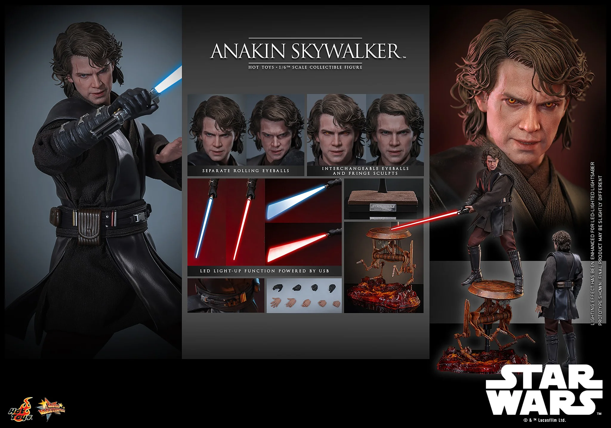 Preorder! Hot Toys MMS839 Star Wars: Revenge of the Sith 1/6th scale Anakin Skywalker Collectible Figure - Image 13