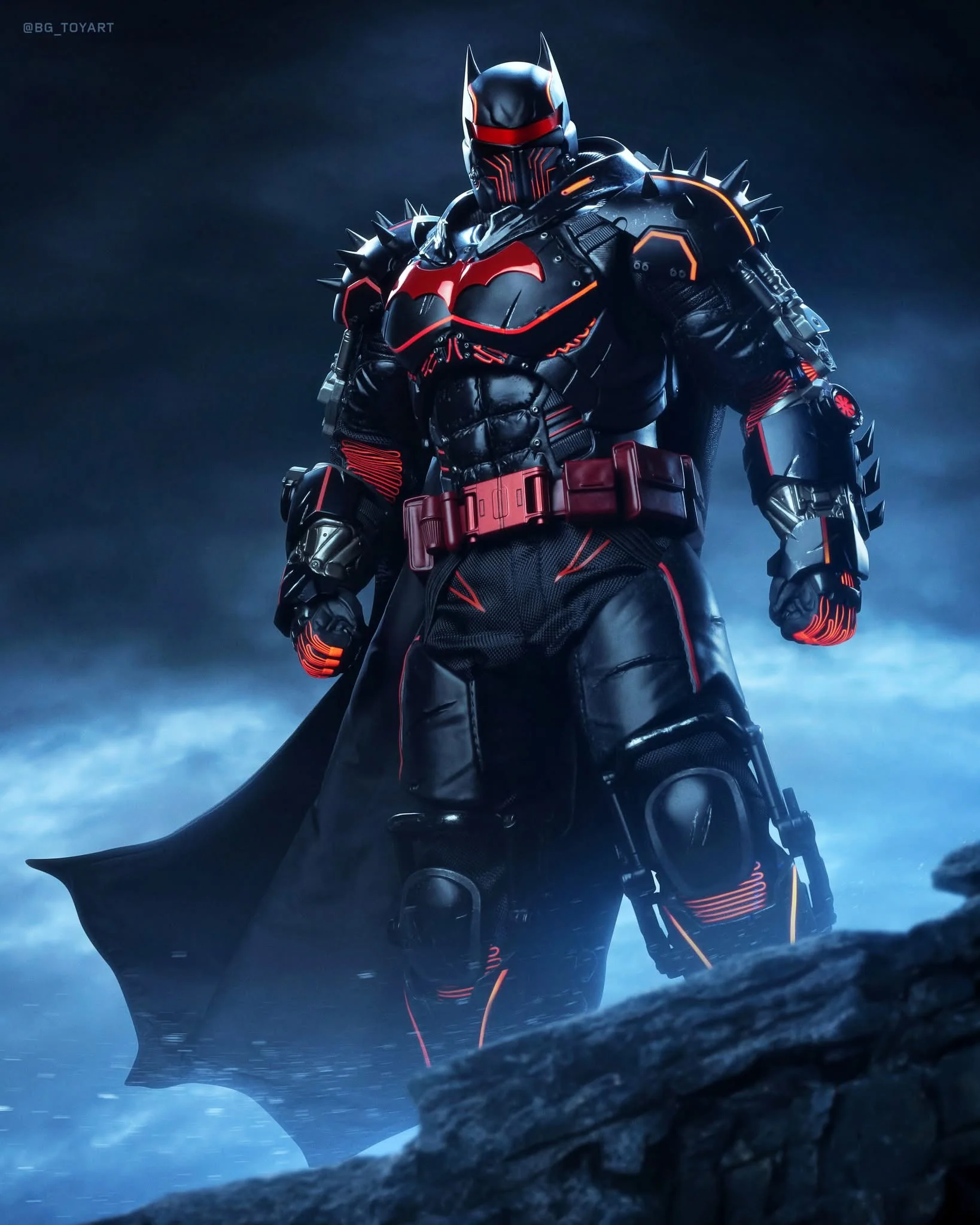 Hot Toys VGM73 Batman: Arkham Origins 1/6th scale Batman (XE Suit Hellbat Version) Collectible Figure [Hot Toys Exclusive] - Image 18