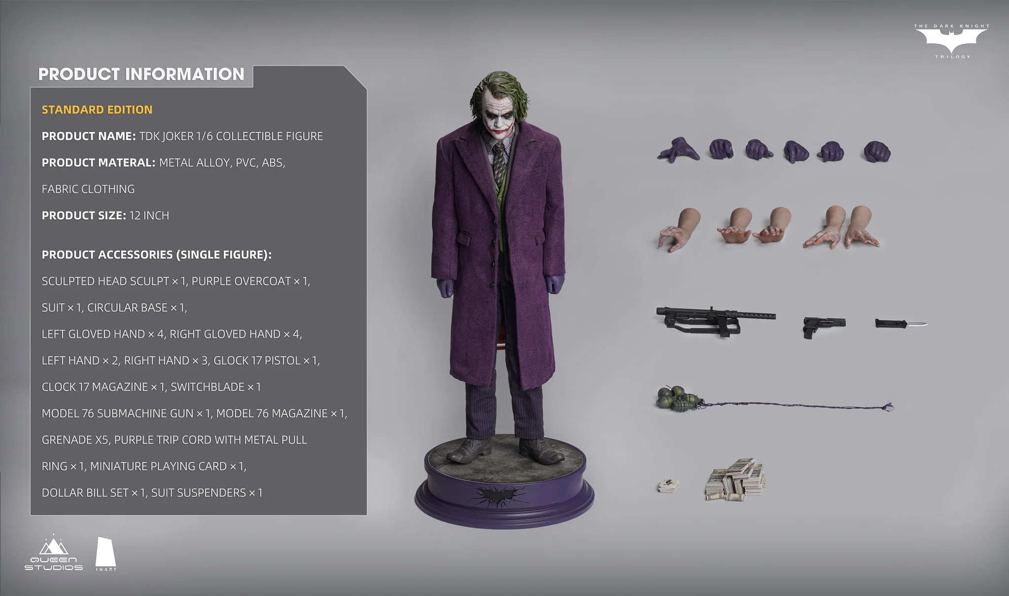INART IA001P The Dark Knight Heath Ledger Joker (Premium Version) - Image 3